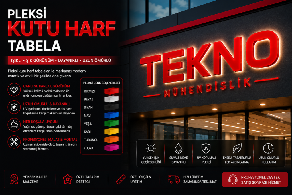 pleksi kutu harf tabela